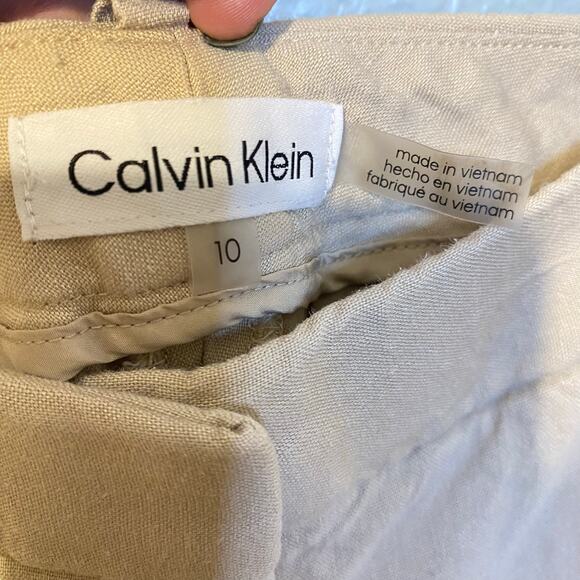 Calvin Klein Classic Beige Trouser Pants Slacks Size 10 - Picture 4 of 7